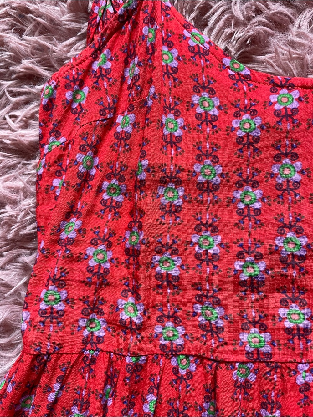 NATURAL LIFE Red Floral Tiered Mini Sundress - Picture 6 of 7